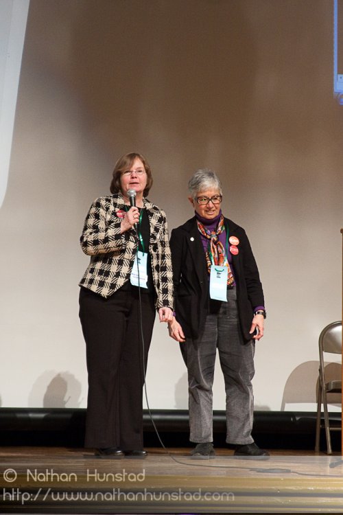 Diane Loeffler and Phyllis Kahn speak on behalf of Margaret Ande
